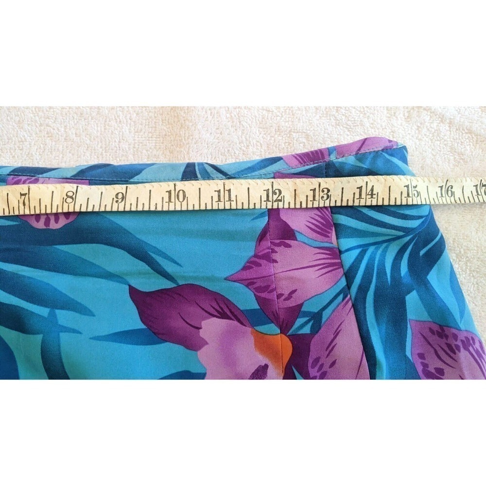Worthington Sz 8 Wrap Skirt Long 100% Silk Tropical Hawaiian Vintage JCPenny - Picture 12 of 12